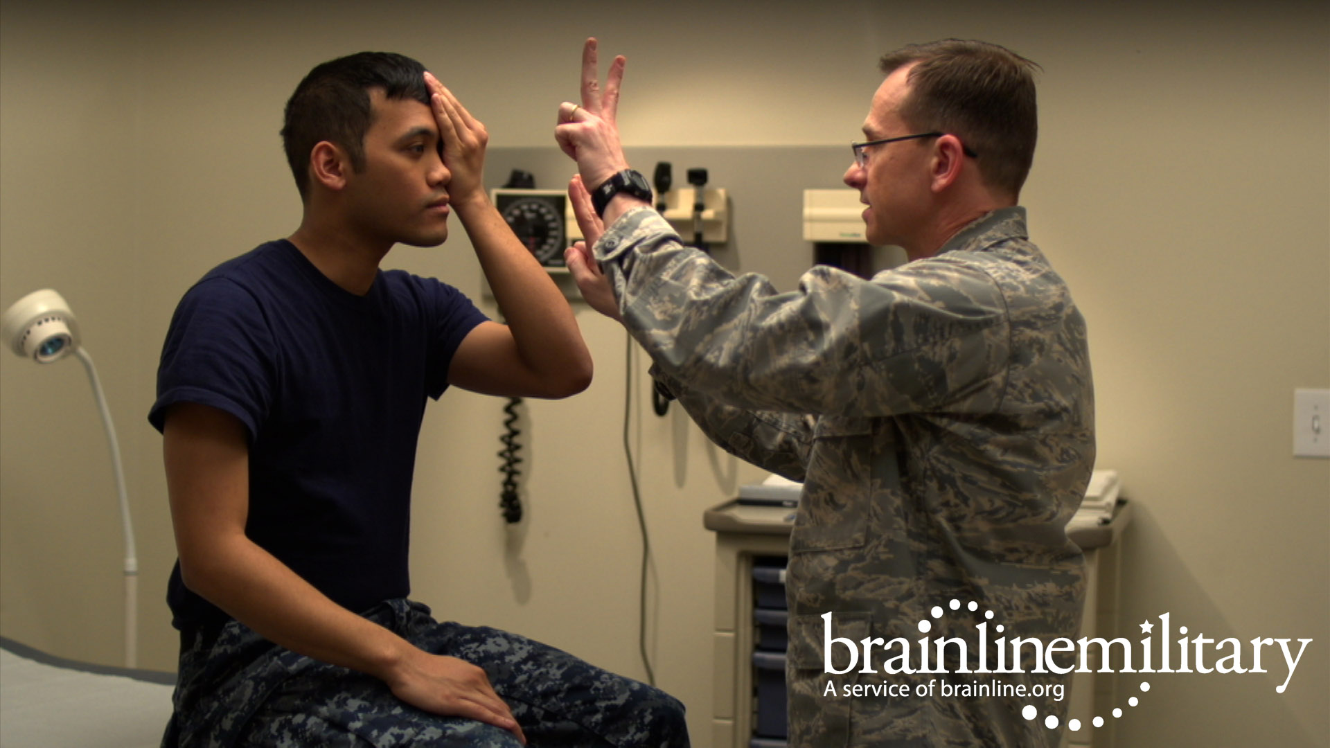 BrainLineMilitary.org captures footage of Dr. Jeff Lewis carrying out a neurological exam.