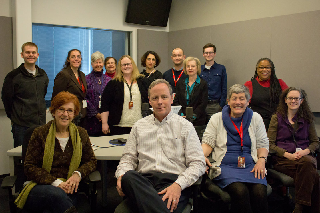 The newly-combined newsroom of St. Louis Public Radio / Beacon. Photo credit: Jess Luther